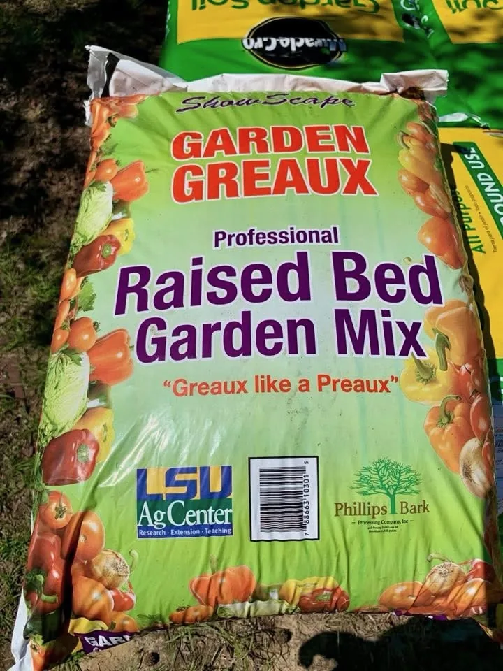 Bag of raised-bed garden mix